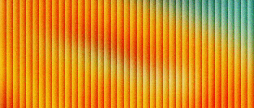 Abstract vertical line pattern with orange and teal gradient, vibrant geometric background with rhythmic parallel stripes, modern colorful texture for digital wallpaper and web design banners.