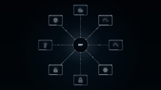 Cloud Deployment and DevOps Infrastructure Network Animation