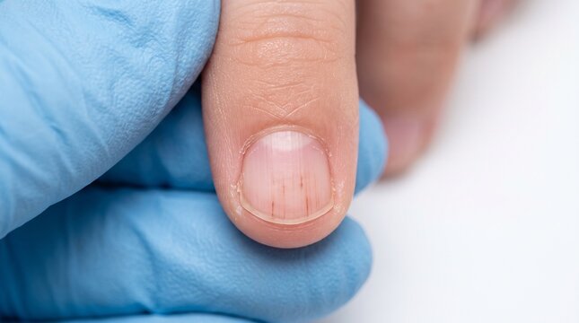 Close-Up Pediatric Splinter Hemorrhage Nail Examination