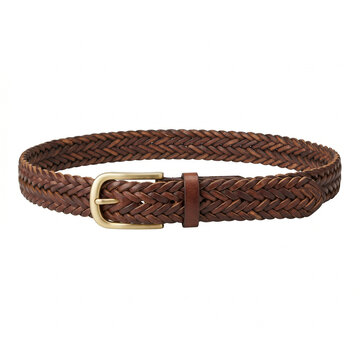 Braided belt isolated on white background  