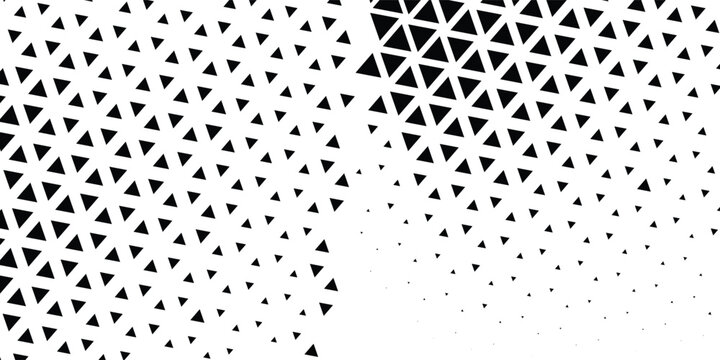 Abstract Geometric Triangles Pattern. Hipster Fashion Design Print Triangle Pattern. Halftone Effect Background. Vector illustration art.