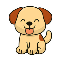 Fototapeta premium Cute Dog Cartoon Illustration