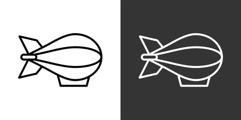 Zeppelin Black And White Icon Set Collection Pack Vector Illustration © Icon 5