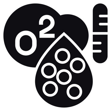 Blood Oxygen Glyph Icon
