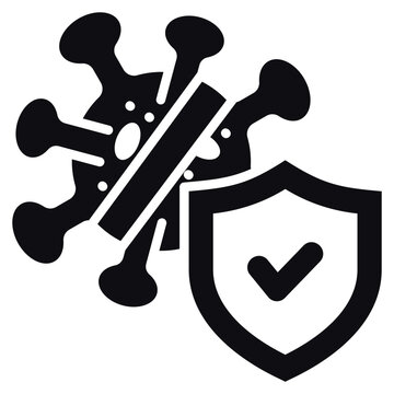 Antiviral Protection Glyph Icon