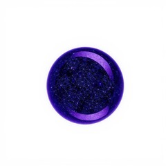 Fototapeta premium Purple sphere contains network lines, resembling stars. Minimalist design, isolated on white background. Futuristic concept, digital illustration.
