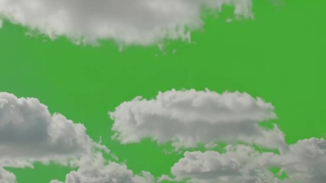 Clouds Moving Across Bright Sky with Fluffy White and Gray Cloud Formation