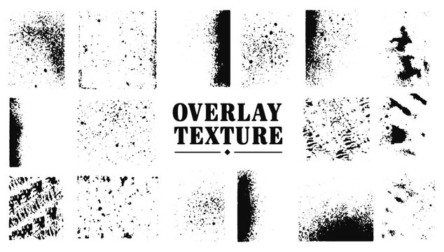 Grunge overlay textures and borders collection vector halftone splatter spray framing effects, grunge, texture, overlay, distressed, background, vintage, border, frame