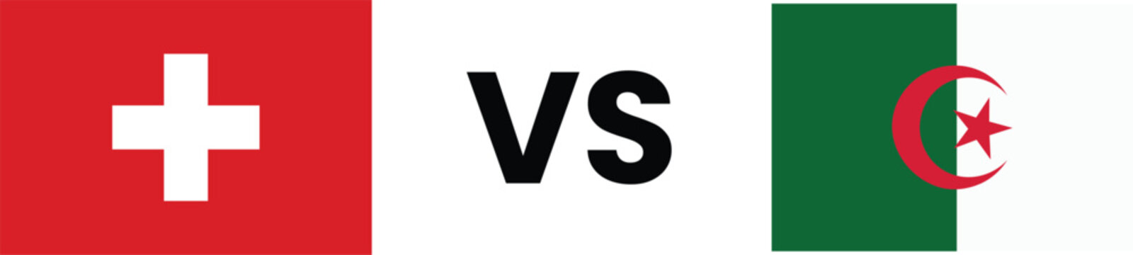 Switzerland vs algeria flag comparison