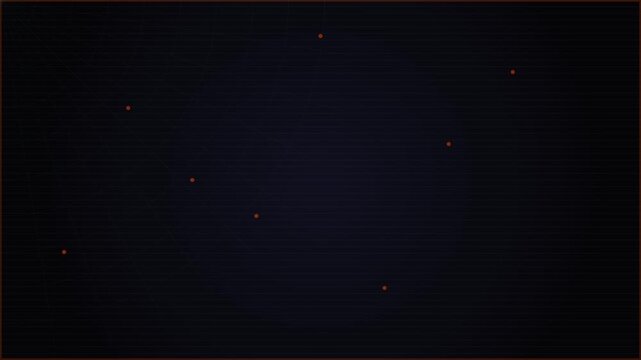 Radar screen detecting objects with sweeping scanning beam animation
