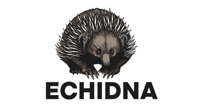 Echidna Animal Vector Illustration