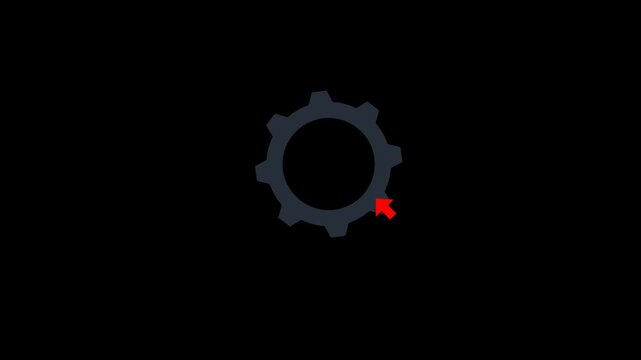 4K Mouse cursor click animation on a automation success transparent background. simple cursor click system 