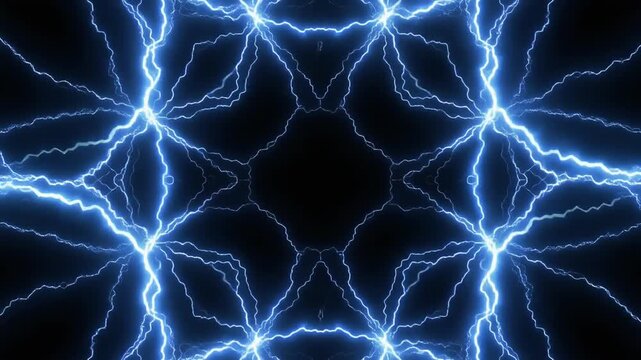 Electric lightning shockwaves forming expanding circular rings
