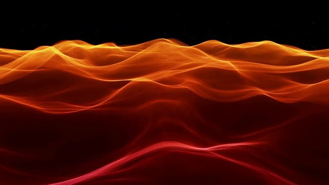 abstract wave patterns in a dynamic digital environment with a neutral perspective and vibrant orange and red colors, commercial backgrounds and technology themes.
