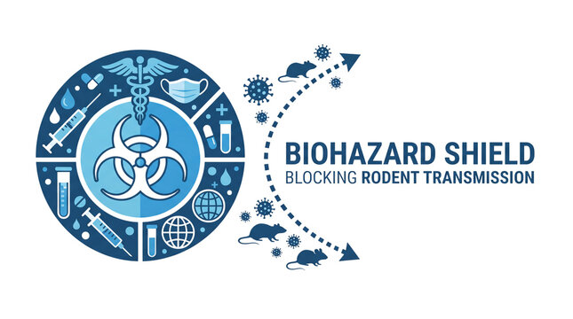 biohazard shield blocking rodent transmission