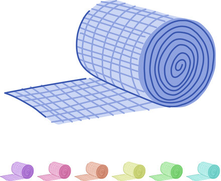 absorbent gauze roll cartoon. medical wound, cotton firstaid, healthcare protection absorbent gauze roll sign vector