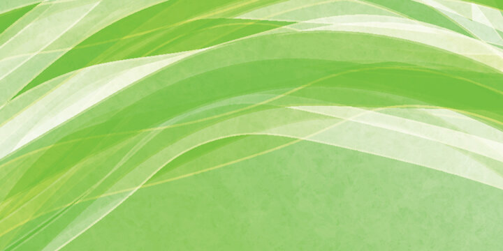 Abstract Green Wavy Lines Background Design