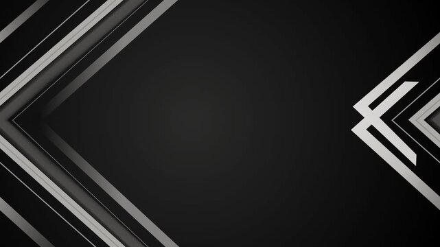 Abstract geometric background chevrons on the right modern tech style animation