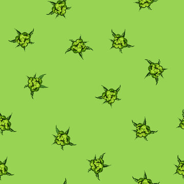 seamless pattern marijuana weed bud cartoon. hemp indica, sativa hybrid, nug terpenes marijuana weed bud sign vector