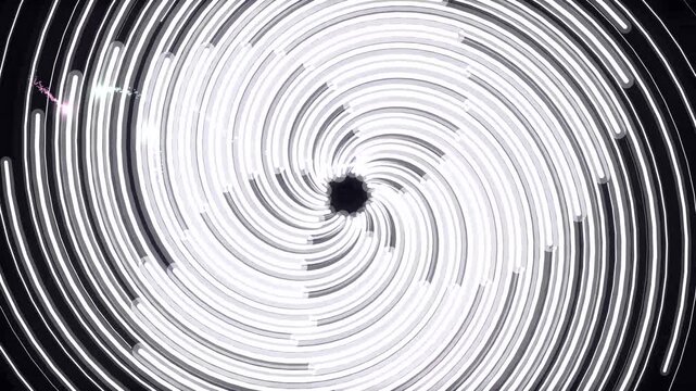 Hypnotic Spiral of Light: A mesmerizing, swirling vortex of white light on a dark background, creating a dynamic and abstract visual effect that draws the viewer in.