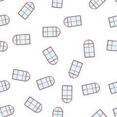 Fototapeta premium pattern sign window frame cartoon. wall light, plate showcase, texture mockup sign window frame sign. seamless symbol vector illustration