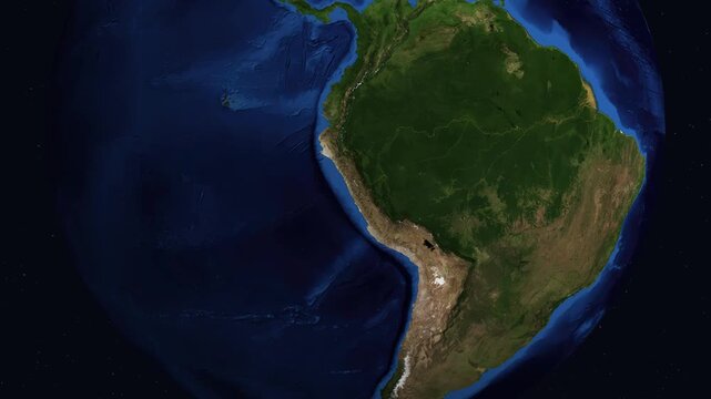 Satellite Zoom Animation from Space to Apia Samoa at Night