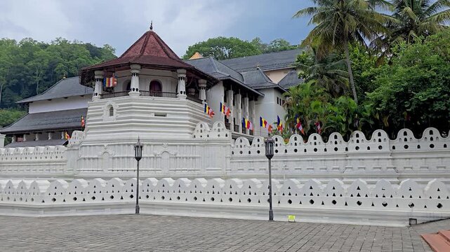 The Temple of the Sacred Tooth Relic or Sri Dalada Maligawa, a Buddhist temple in Kandy, Sri Lanka. which houses the relic of the tooth of the Lord Buddha.