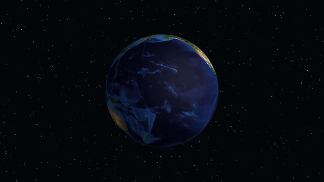3D Earth Zoom Animation to Bandung West Java Indonesia Location