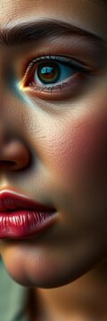Eye-brow raised, lips pursed in contemplation, serious, curious