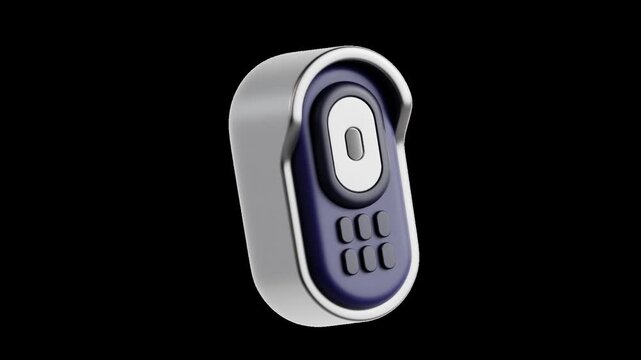 Rotating security intercom panel with keypad smart home access control