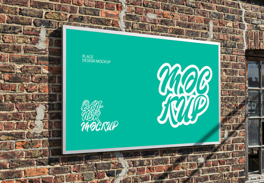 Vintage Wall Banner Mockup