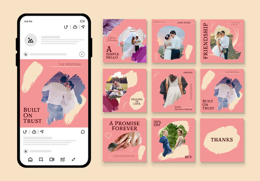 Wedding Social Media Post Set