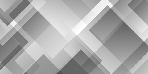 Obraz premium White and gray gradient triangle web technology design. minimal rectangle randomly arranged white triangle geometric transparent background layout banner template design.