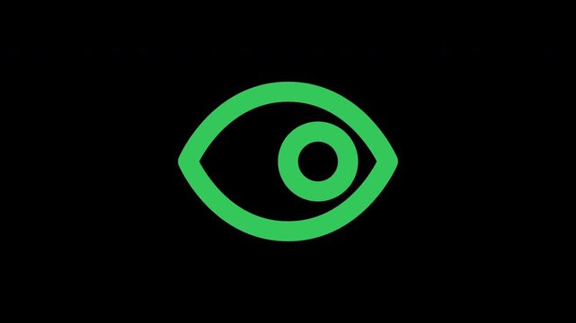 Eye Visibility Icon Outline with Alpha Channel