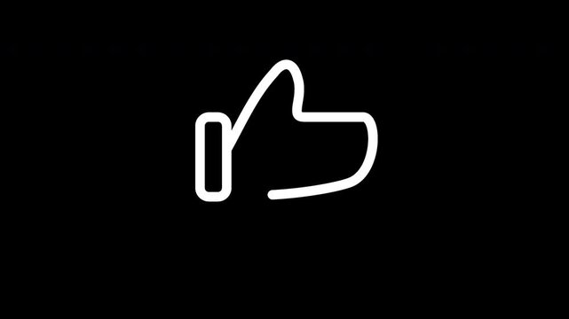 Thumbs Up Like Icon Outline with Alpha Channel