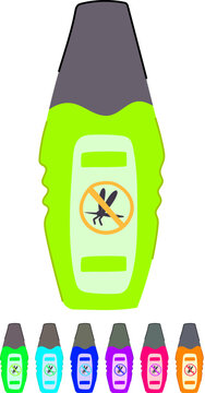 gnat insect repellent cartoon. chigger flea, lice bedbug, cockroach moth gnat insect repellent sign vector