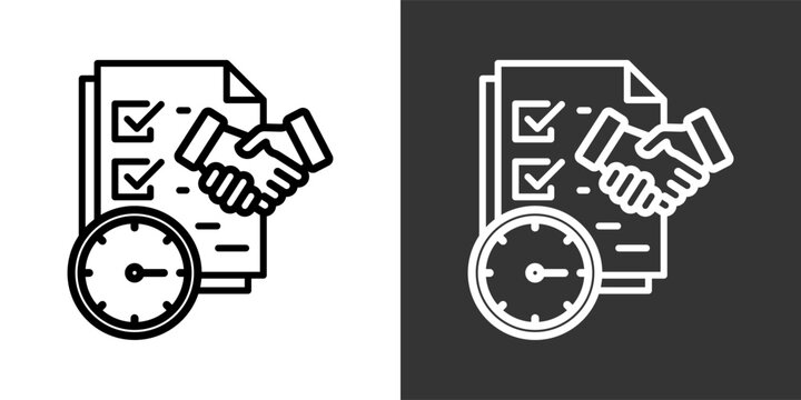Slablack And White Icon Set Collection Pack Vector Illustration