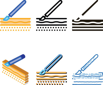 surgical incision icon vector. surgical incision pack sign. color symbol