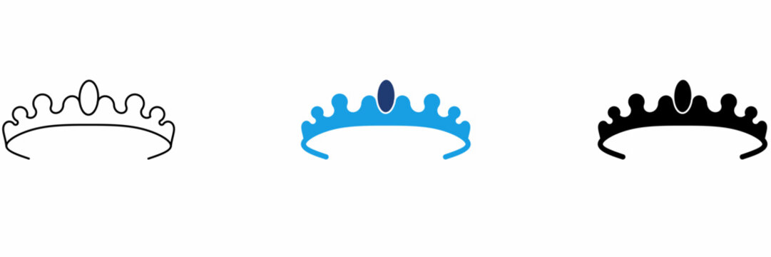 Tiara and Crown icon collections. Containing Tiara, Crown, Diadem, Royal, Luxury, Headwear and more icons.