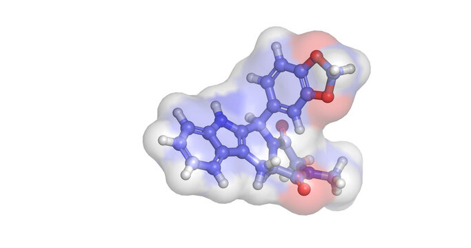 Tadalafil or Adcirca, Alyq, Cialis, Entadfi, Tadliq, erectile dysfunction drug 3D molecule 4K