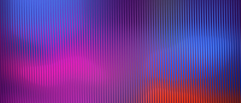 3d rendering, abstract background with vertical lines and vibrant gradient color transition