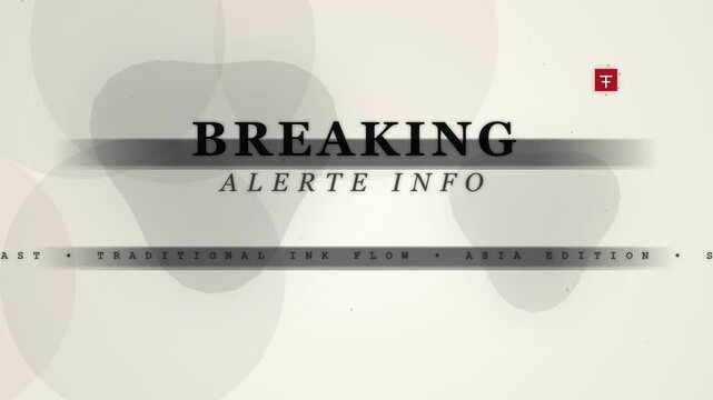 Breaking News Broadcast Graphic Overlay with Minimalist Motion Design