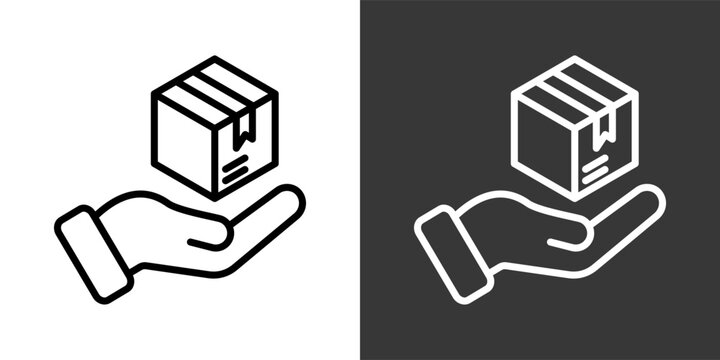 Product White And Black Icon Set Multiple Style Collection Pack Vector Illustration