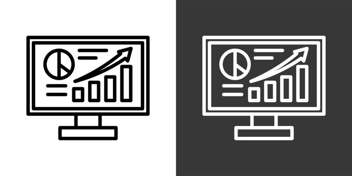 Sales Metrics White And Black Icon Set Multiple Style Collection Pack Vector Illustration