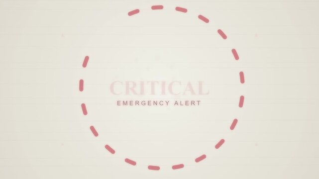 Critical emergency alert notification animation with circular loading timer