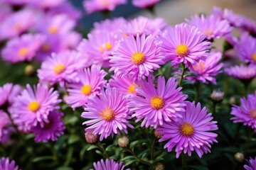 Fototapeta premium Aster outdoors blossom flower.