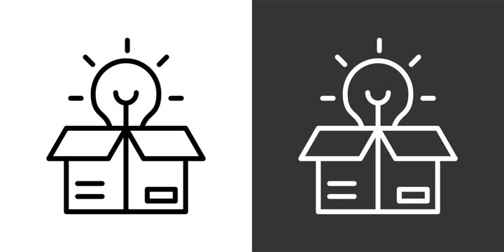 Opportunity White And Black Icon Set Multiple Style Collection Pack Vector Illustration