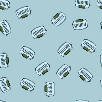 seamless pattern industry label printer cartoon. adhesive magnets, press dtg industry label printer sign vector