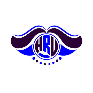 HRU letter logo creative design. HRU unique design