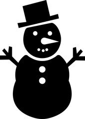 Naklejka premium snowman icon, joyful demeanor. The snowman is ready for winter, various winter active holiday poses for greeting cards and decor. showcasing festive characters accessories like scarves, hats, sled